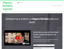 Tablet Screenshot of negociosrentablesargentina.com